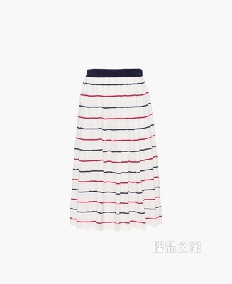 条纹棉质半身裙