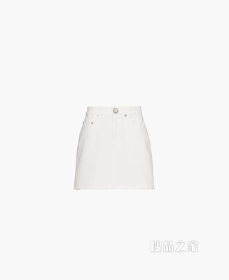 白色迷你牛仔裙