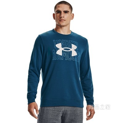 男士UA Rival Terry Logo Crew圆领运动衣
