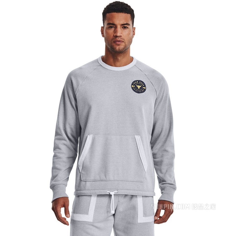 男士Project Rock强森Heavyweight Terry圆领运动衣