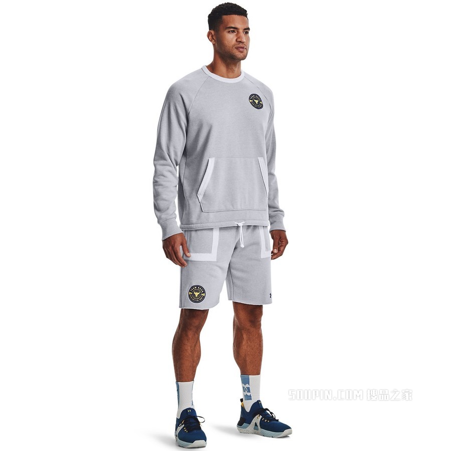 男士Project Rock强森Heavyweight Terry圆领运动衣