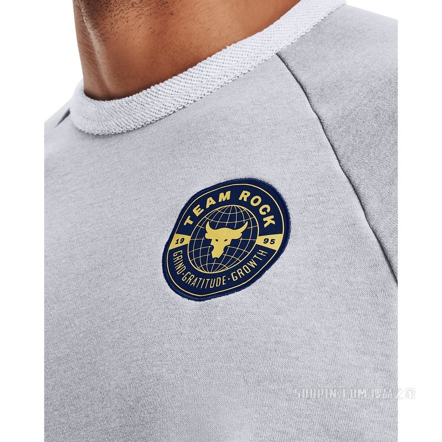 男士Project Rock强森Heavyweight Terry圆领运动衣