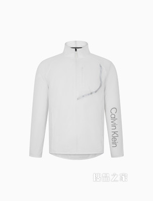 Calvin Klein 男士时尚立领拉链反光LOGO运动外套4MS2O500