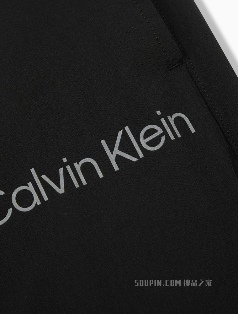 Calvin Klein 男士运动抽绳腰拼接反光LOGO休闲裤4MS2P612