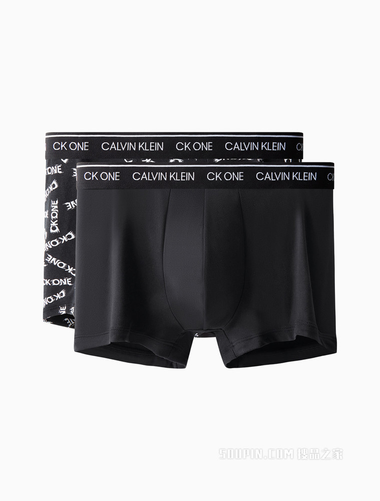 【One有引力带】Calvin Klein 男两条装循环LOGO平角内裤NB2385