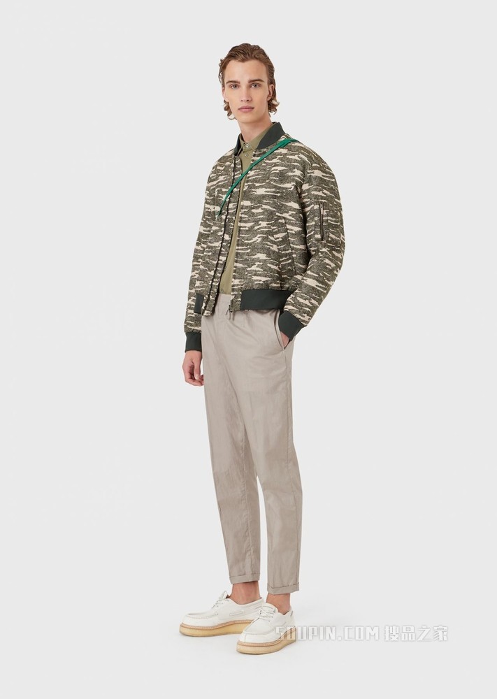 光泽柔软棉质休闲裤 | Emporio Armani