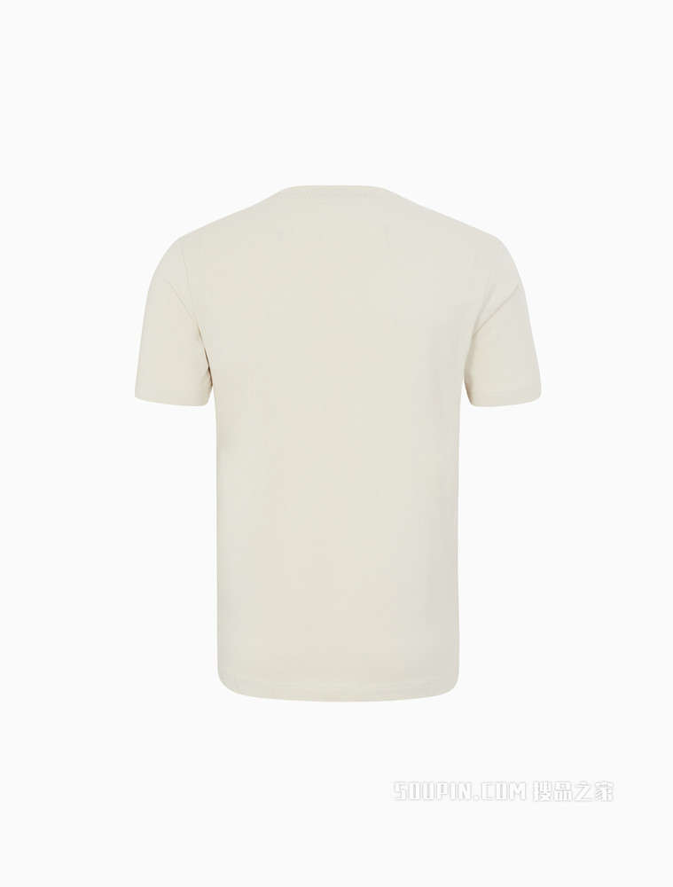 Calvin Klein 男士圆领简约叠印LOGO短袖T恤J320568