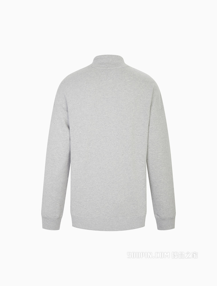 Calvin Klein 男士抽绳领棉质交叠LOGO套头卫衣J319704