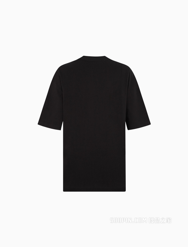 Calvin Klein 女士圆领纯棉立体LOGO徽标中袖T恤J218869