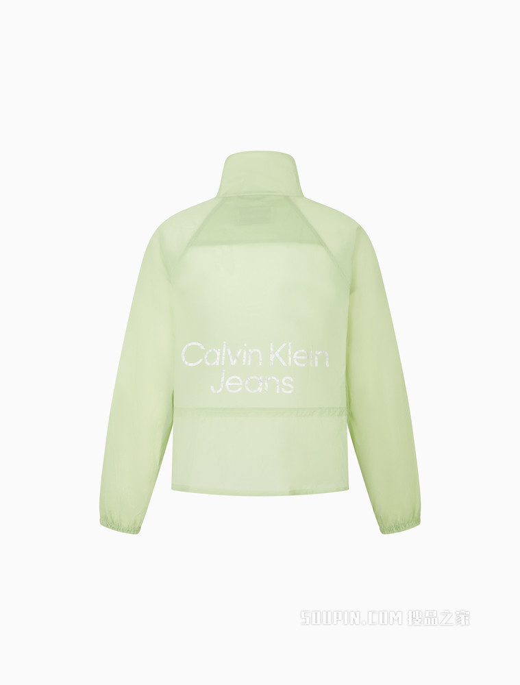 Calvin Klein 女士立领抽绳收腰印花宽松薄外套J218658