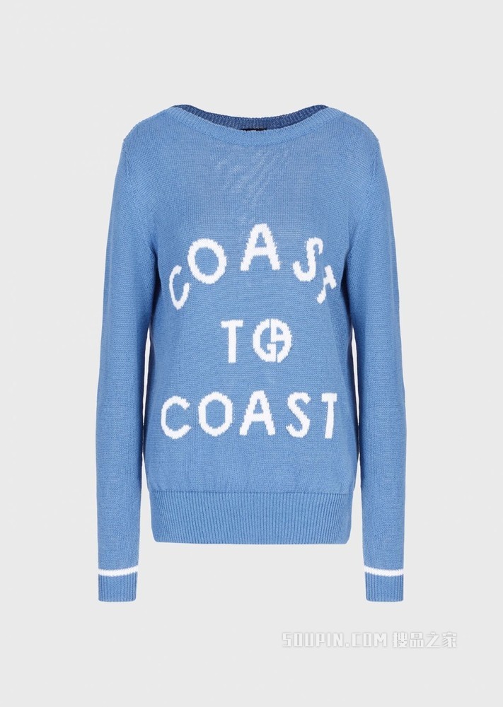 个性提花长袖针织衫 | Giorgio Armani