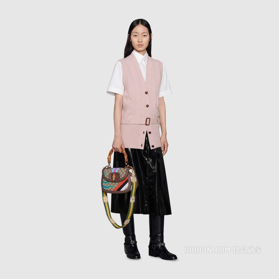 竹节中号手提包 原色