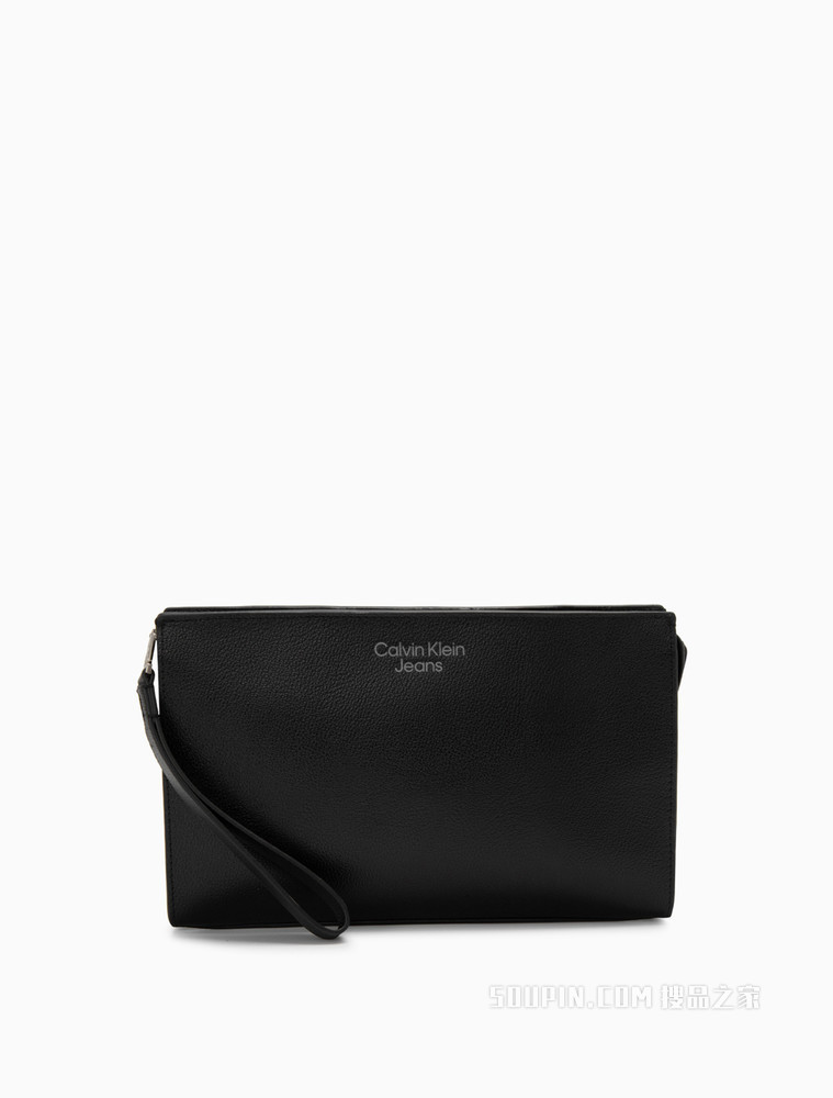 Calvin Klein 男士休闲手拿牛皮LOGO压印多卡位钱包HP1759