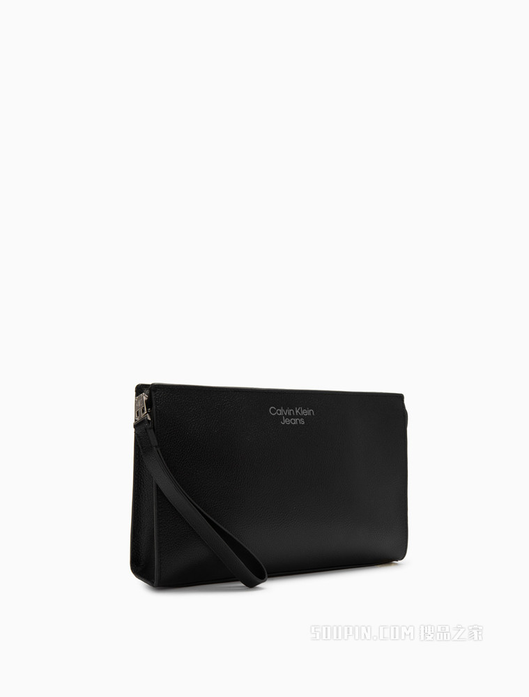 Calvin Klein 男士休闲手拿牛皮LOGO压印多卡位钱包HP1759