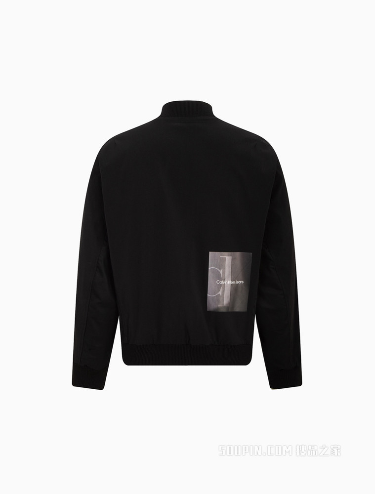 Calvin Klein 男士时尚两穿棒球领印花单夹克外套J320577