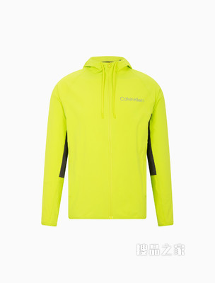 Calvin Klein 男士休闲连帽拼接反光LOGO运动外套4MS2O507