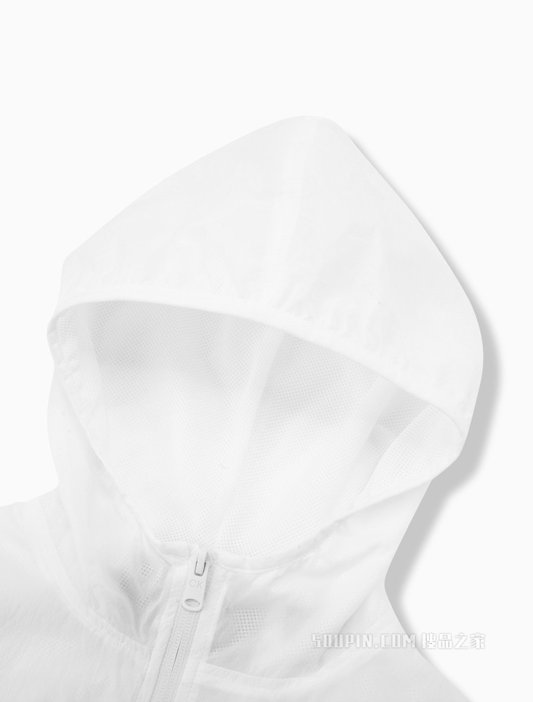 Calvin Klein 女士连帽短款印花LOGO运动薄外套4WS2O514