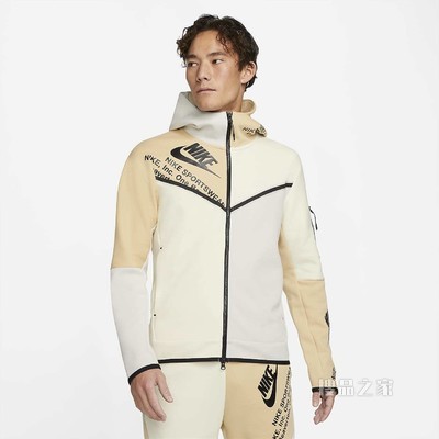 Nike Sportswear Tech Fleece 男子印花全长拉链开襟连帽衫