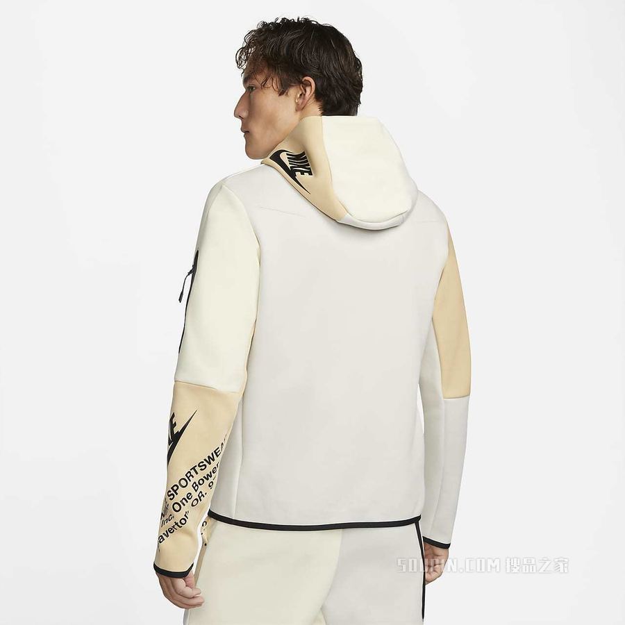 Nike Sportswear Tech Fleece 男子印花全长拉链开襟连帽衫
