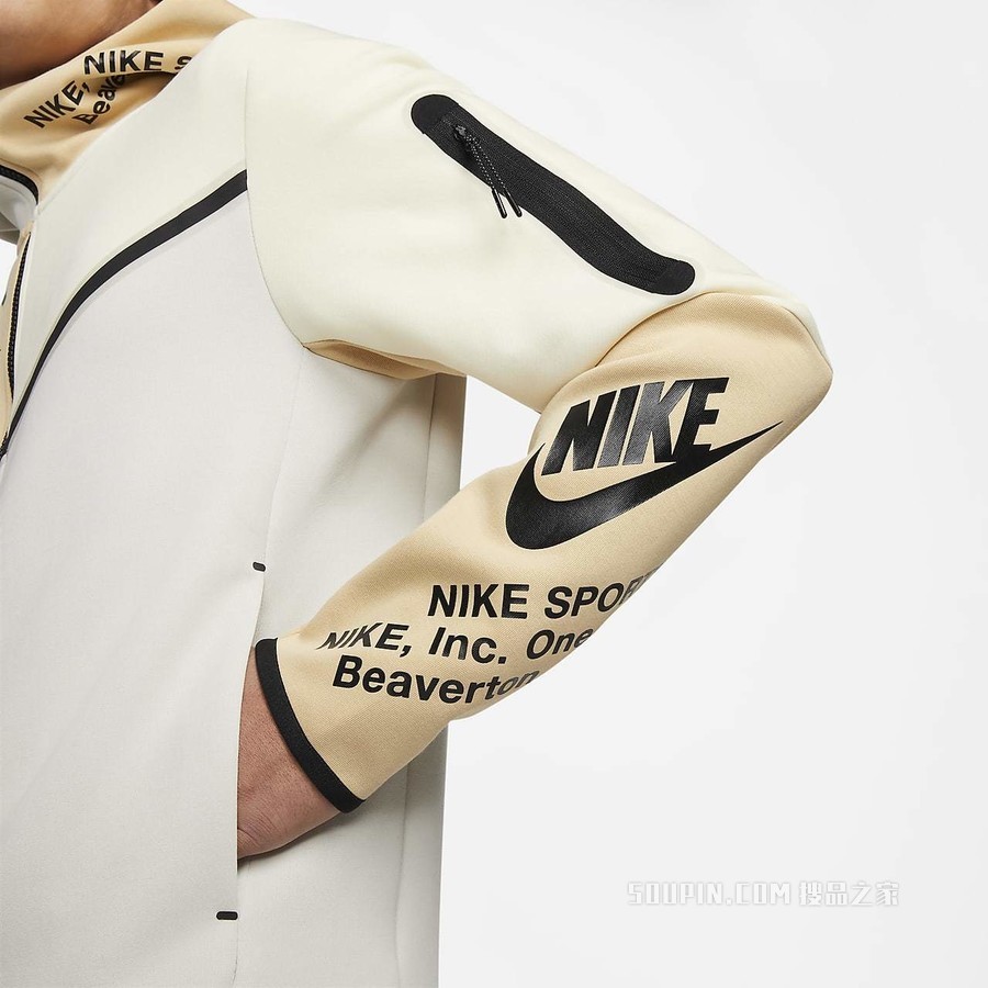Nike Sportswear Tech Fleece 男子印花全长拉链开襟连帽衫