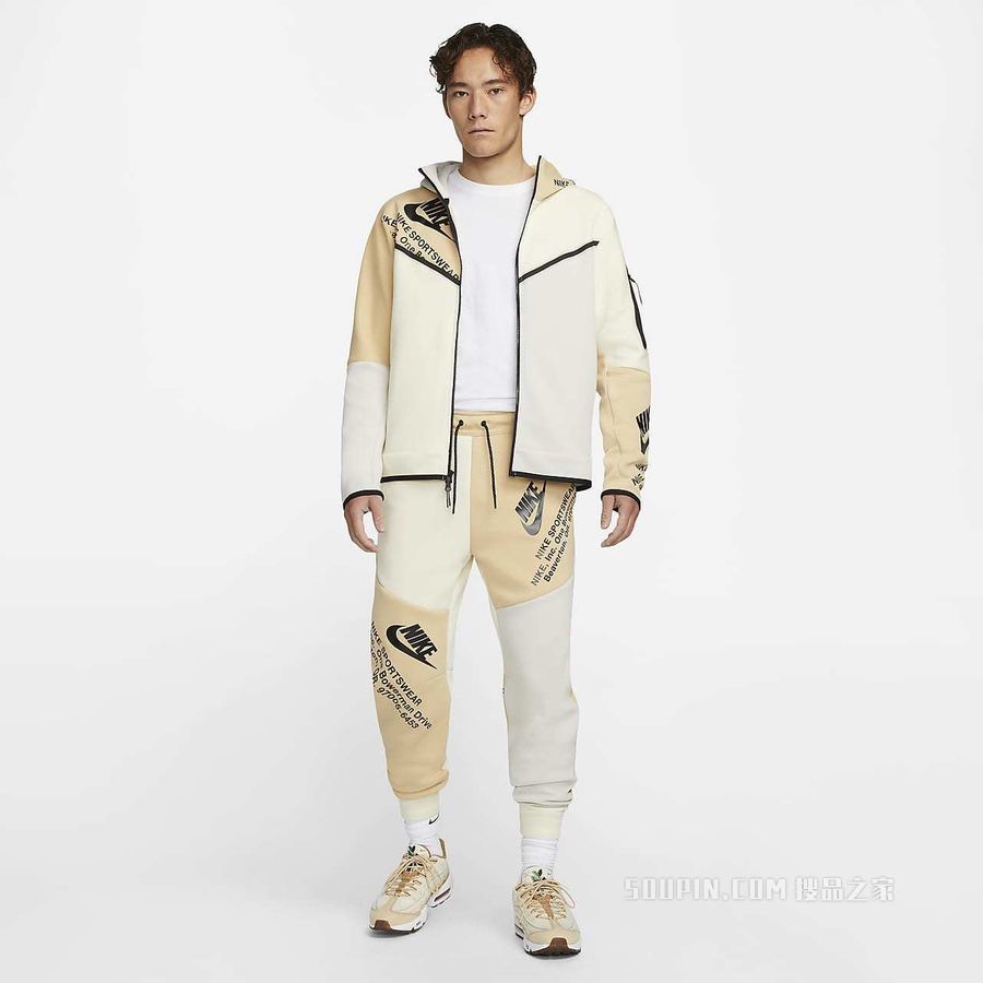 Nike Sportswear Tech Fleece 男子印花全长拉链开襟连帽衫