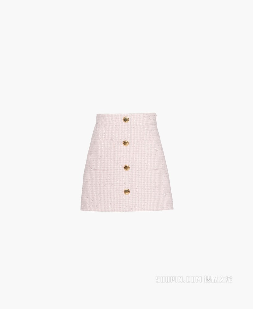 Gingham check skirt