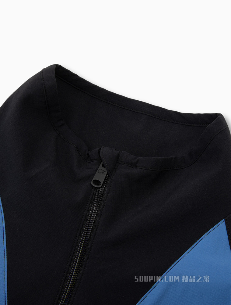 Calvin Klein 男士立领拼色LOGO印花运动外套4MS2O502