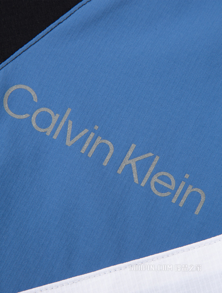 Calvin Klein 男士立领拼色LOGO印花运动外套4MS2O502
