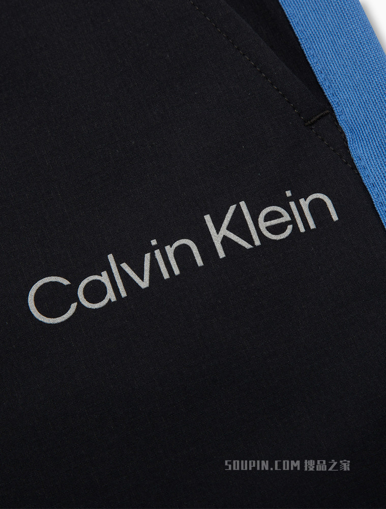 Calvin Klein 男士松紧抽绳拼色印花运动休闲裤4MS2P610