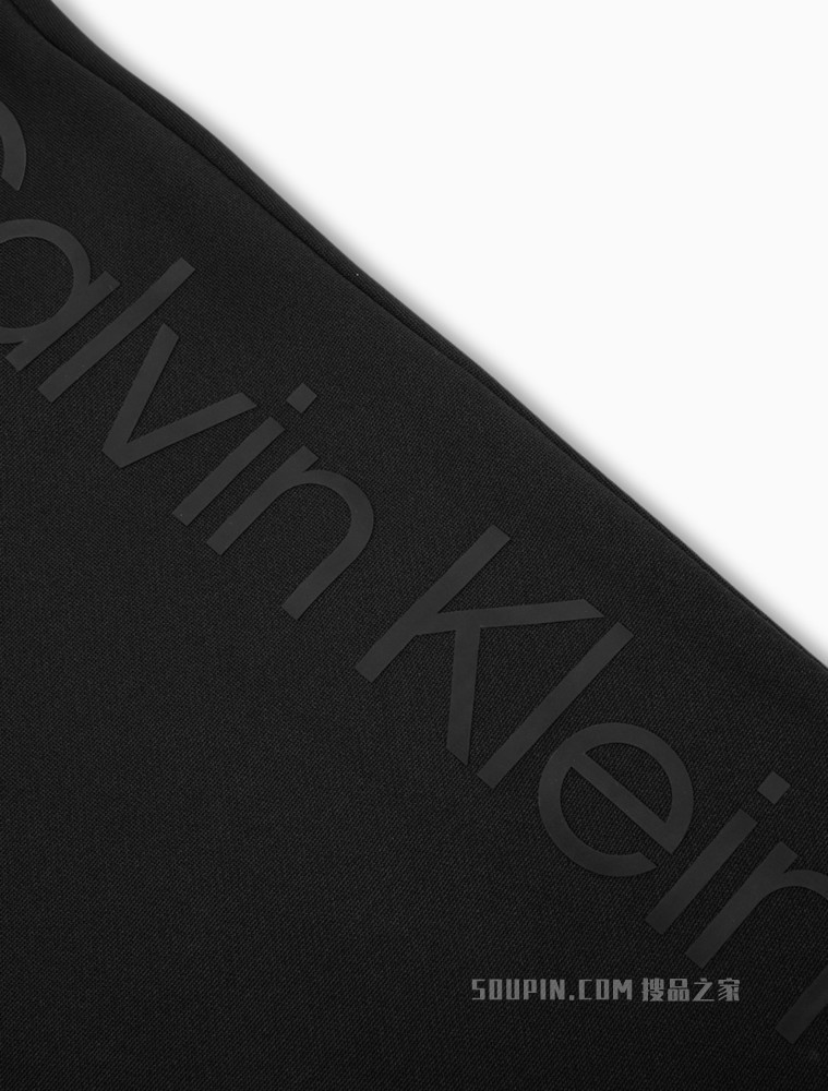 Calvin Klein 男士松紧抽绳腰束脚胶质LOGO休闲裤4MS2P611
