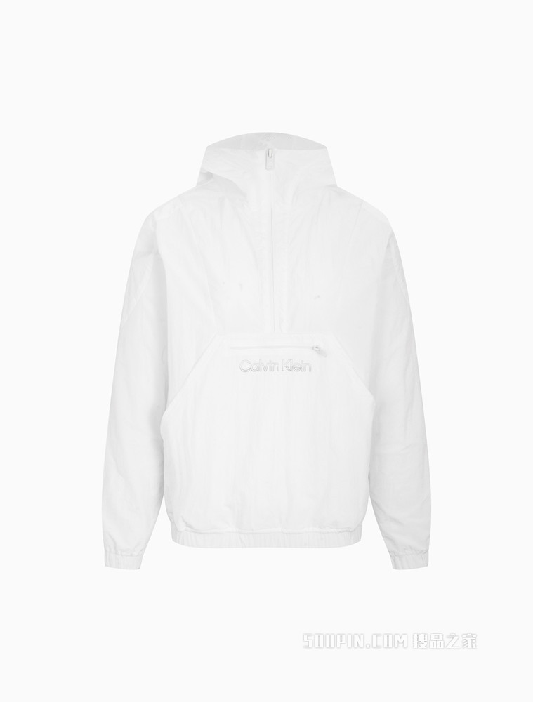 Calvin Klein 女士连帽双色LOGO织带运动薄外套4WS2O511