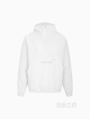 Calvin Klein 女士连帽双色LOGO织带运动薄外套4WS2O511