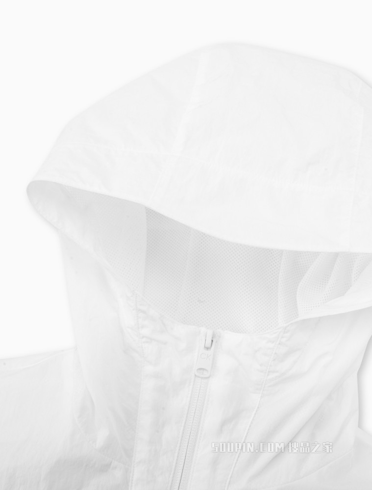 Calvin Klein 女士连帽双色LOGO织带运动薄外套4WS2O511
