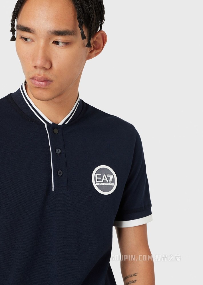 柔软棉质短袖 POLO 衫 | EA7