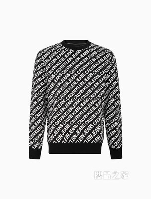 Calvin Klein 男士圆领纯棉大身撞色字母印花卫衣ZM01917