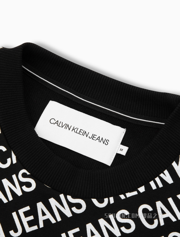 Calvin Klein 男士圆领纯棉大身撞色字母印花卫衣ZM01917