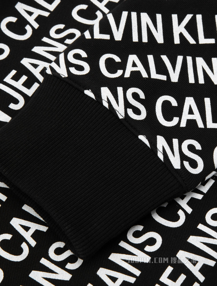 Calvin Klein 男士圆领纯棉大身撞色字母印花卫衣ZM01917