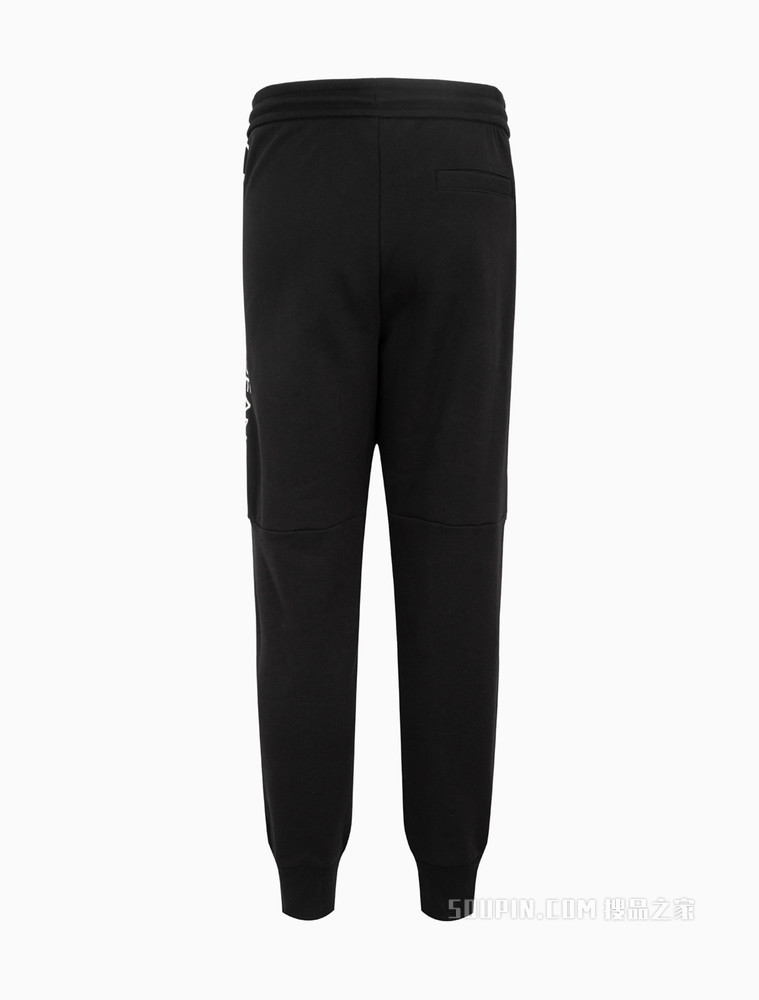 Calvin Klein 男士松紧束脚纯棉拼接镂空LOGO休闲裤ZM01920