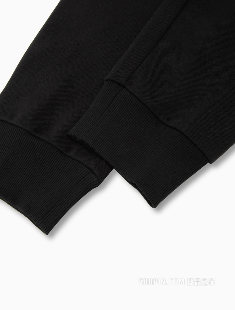 Calvin Klein 男士松紧束脚纯棉拼接镂空LOGO休闲裤ZM01920