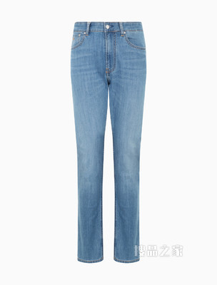 Calvin Klein 男士合体版LOGO贴片磨白水洗牛仔裤J320680