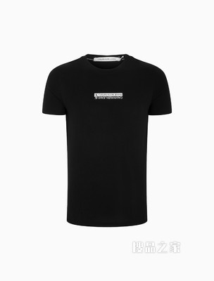 Calvin Klein 男士时尚纯棉撞色正反LOGO印花短袖T恤ZM01888