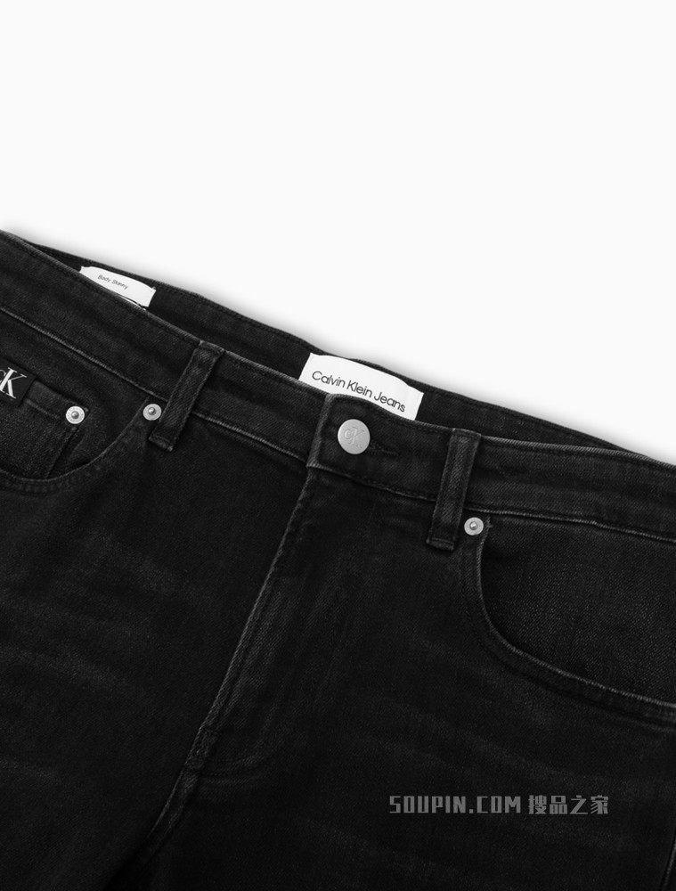 Calvin Klein 男士复古中腰猫须破洞紧身牛仔裤J320958