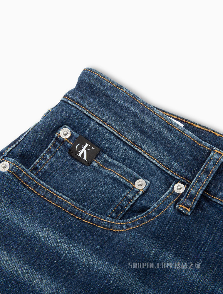 Calvin Klein 男士运动楔形版猫须水洗牛仔裤J320961