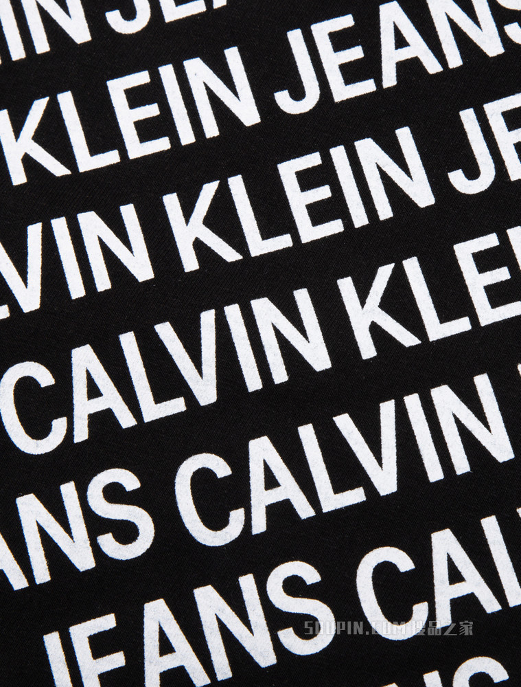 Calvin Klein 女士圆领纯棉大身字母印花短袖连衣裙ZW01640