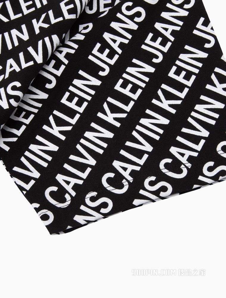 Calvin Klein 女士圆领纯棉大身字母印花短袖连衣裙ZW01640