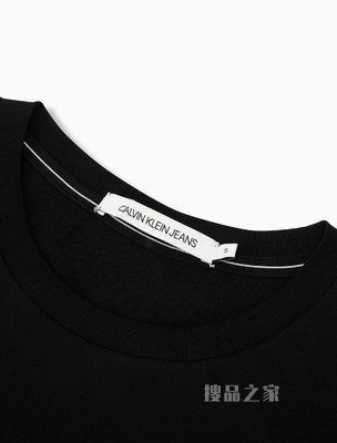 Calvin Klein 女士圆领纯棉镂空字母渐变印花短袖T恤ZW01698