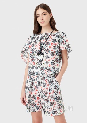 CAPSULE MARE 花卉印花衬衫 | Emporio Armani