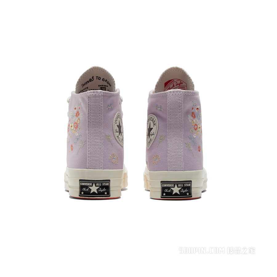 【女子】Chuck 70时尚百搭刺绣帆布鞋 女款 浅紫色