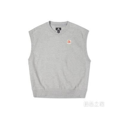 【男子】V领针织背心马甲 男款 纹理灰色