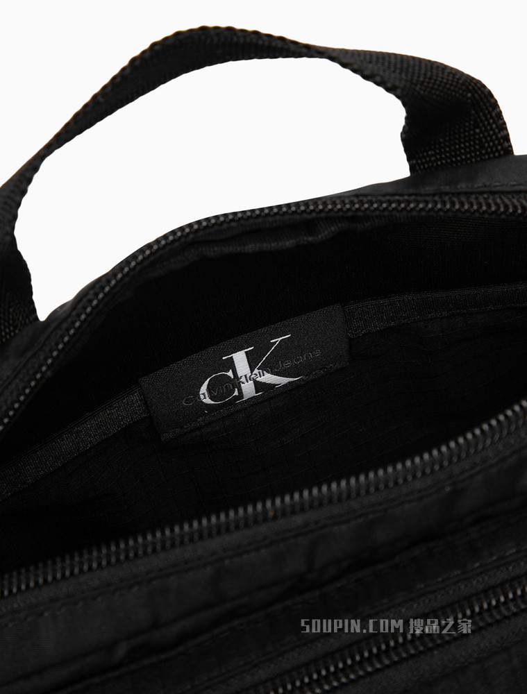 Calvin Klein 男士经典拉链荧光色LOGO织标单肩斜挎包HH3080
